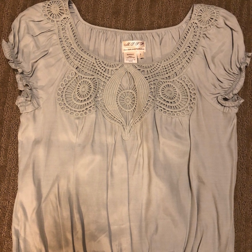 Max Studio Specialty Products Grey Shirt Size S